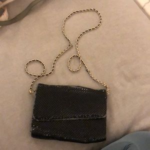 Vintage Sequin Black Cocktail Satchel Bag